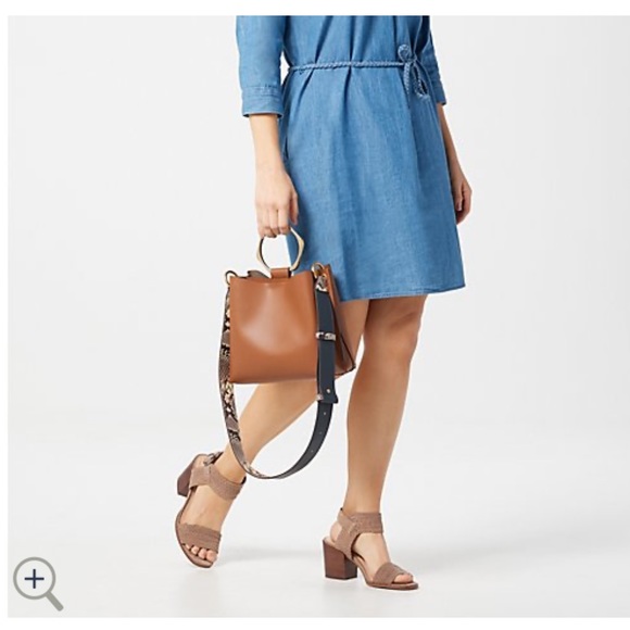 Thacker small leather tote with hex handle - Picture 2 of 4